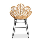 GigaTech Counter Stool with Ergonomic Footrest - Natural Rattan