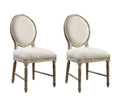 Brown Upholstered Dining Chairs with Rustic Casual Style - Set of 2