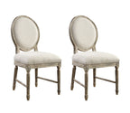 Brown Upholstered Dining Chairs with Rustic Casual Style - Set of 2