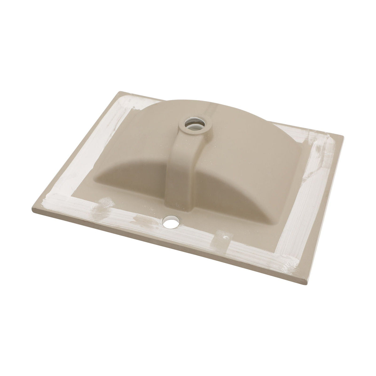 Premium Rectangular Vanity Top with Single Faucet Hole and Overflow - White