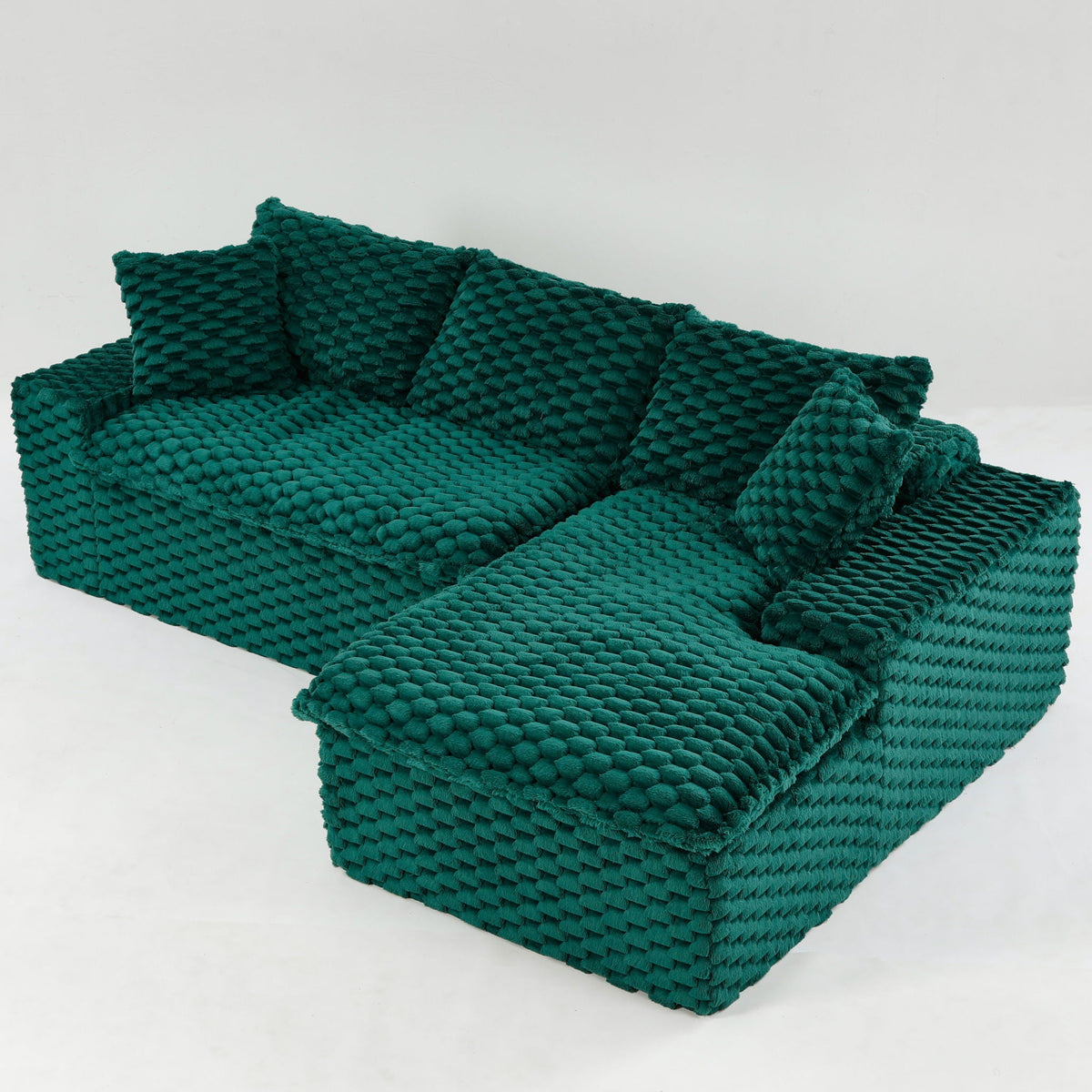 Convertible Modular Sectional Sofa with Twin Seat and Chaise - Multiple Colors