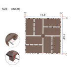 Plastic Interlocking Deck Tiles with Waterproof Drainage - Dark Gray or Brown