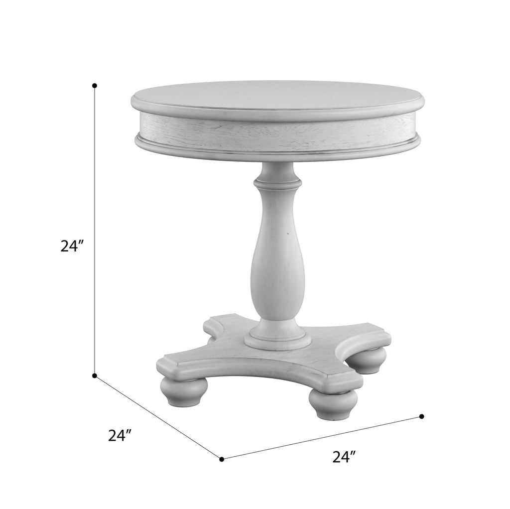 Round End Table with Easy Assembly - Gray