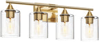 4-Light Brushed Bathroom Vanity Wall Light