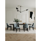 Upholstered Dining Chair Set with Solid Beech Frame - Dark Gray or Gray