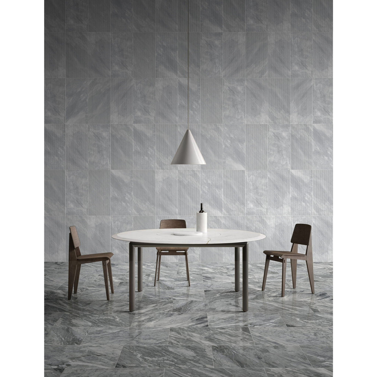 Textured 3D Decorative Tiles with Polished Marble Surface - Yellow, Gray, or White