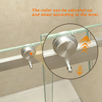 60 Inch Semi-Frameless Sliding Shower Door with 3/8" Tempered Glass - Brushed Nickel