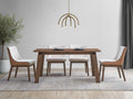 Walnut 5 Piece Dining Room Set with Side Chairs - Ginny Collection