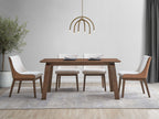 Walnut 5 Piece Dining Room Set with Side Chairs - Ginny Collection