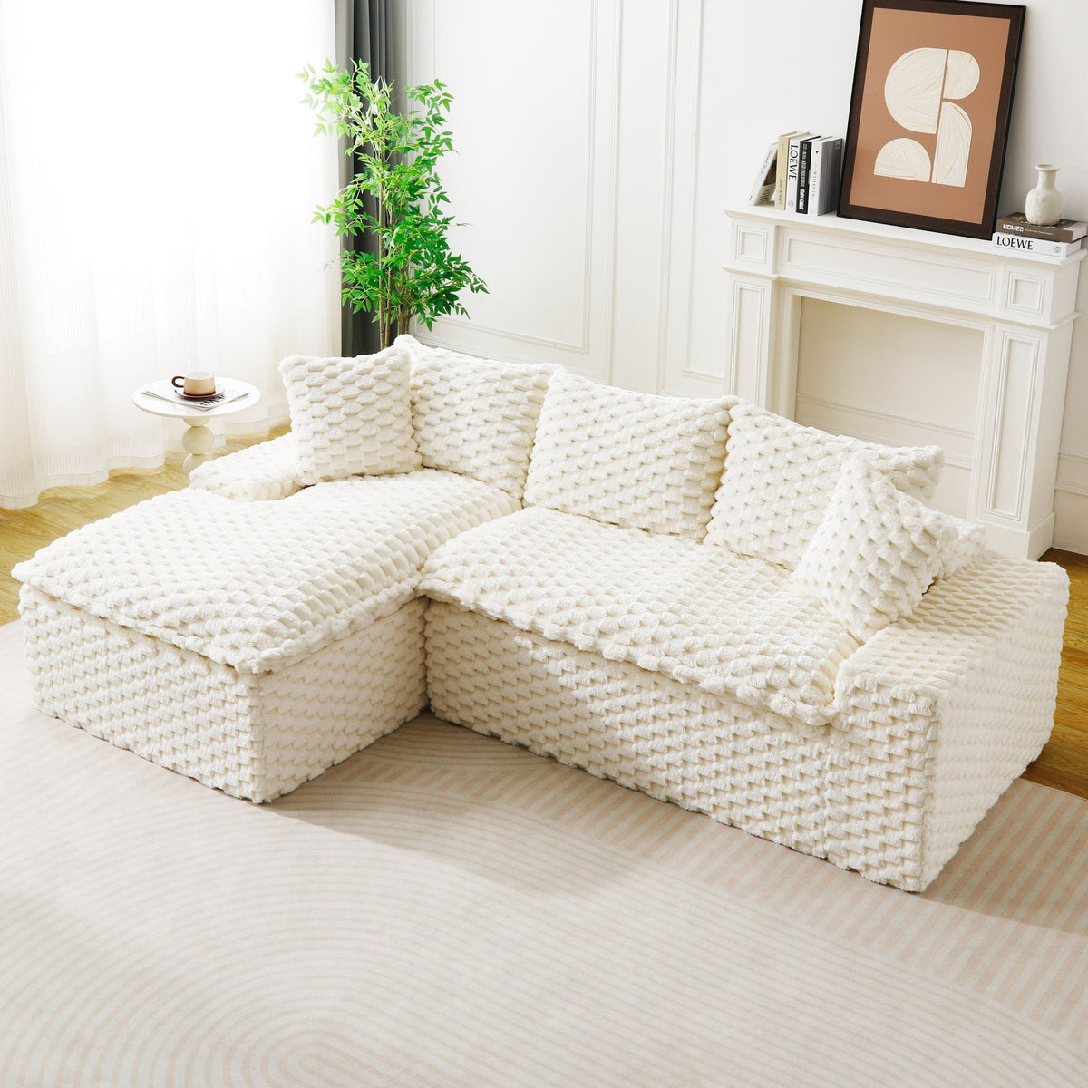 Convertible Modular Sectional Sofa with Twin Seat and Chaise - Multiple Colors