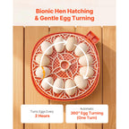 12 Egg Incubator with Automatic Egg Turner and LED Candler