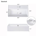 Bathroom Vanity with Single Ceramic Sink and Side Storage - Multiple Colors