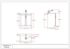 White Laundry Cabinet with Stainless Steel Sink and Pull-Out Faucet