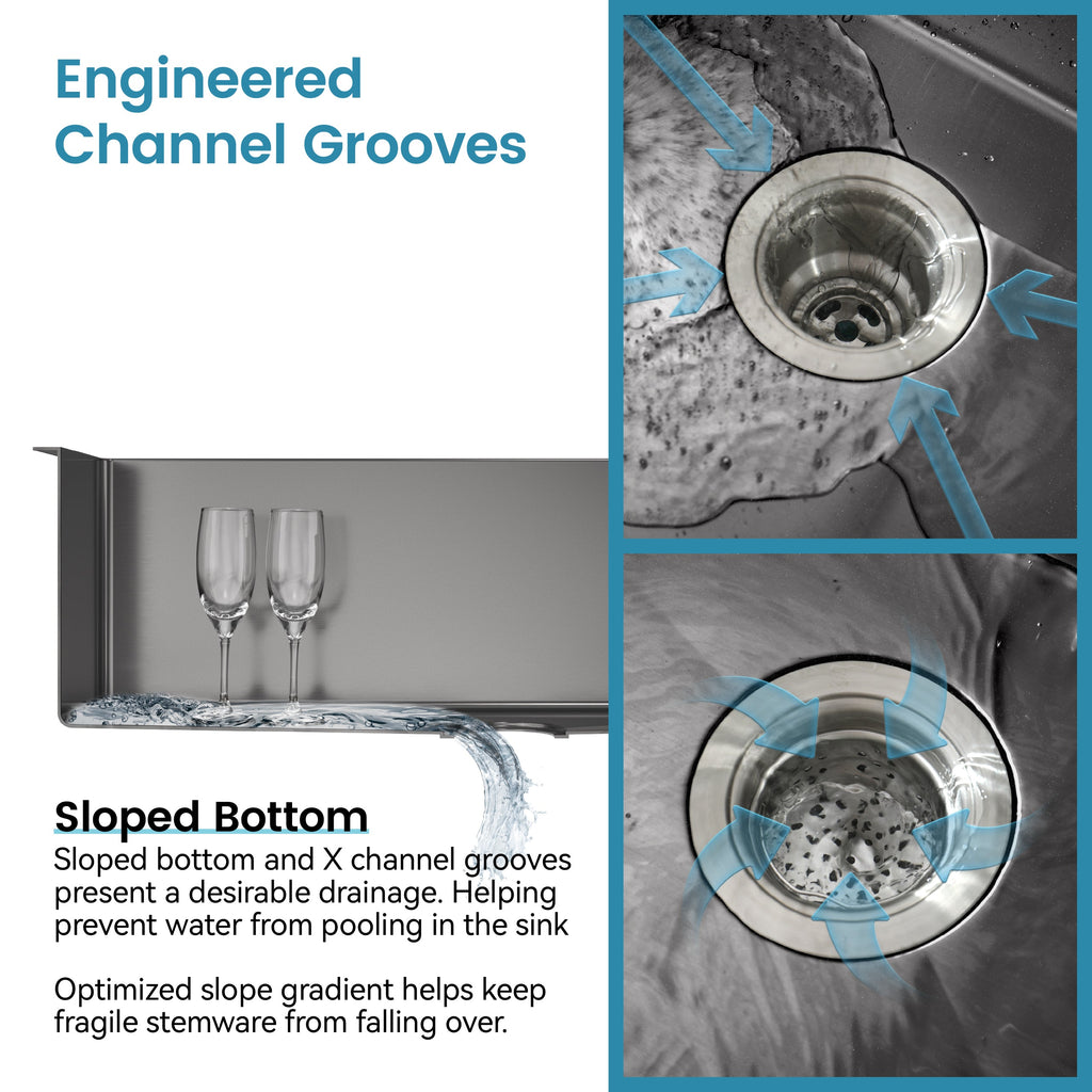 Stainless Steel Kitchen Sink with Single Bowl Undermount - Satin Finish