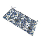 Outdoor Bench Cushion with Secure Tie Down Straps - Blue / Multi