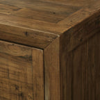 5 Drawer Chest with Solid Wood Construction - Brown