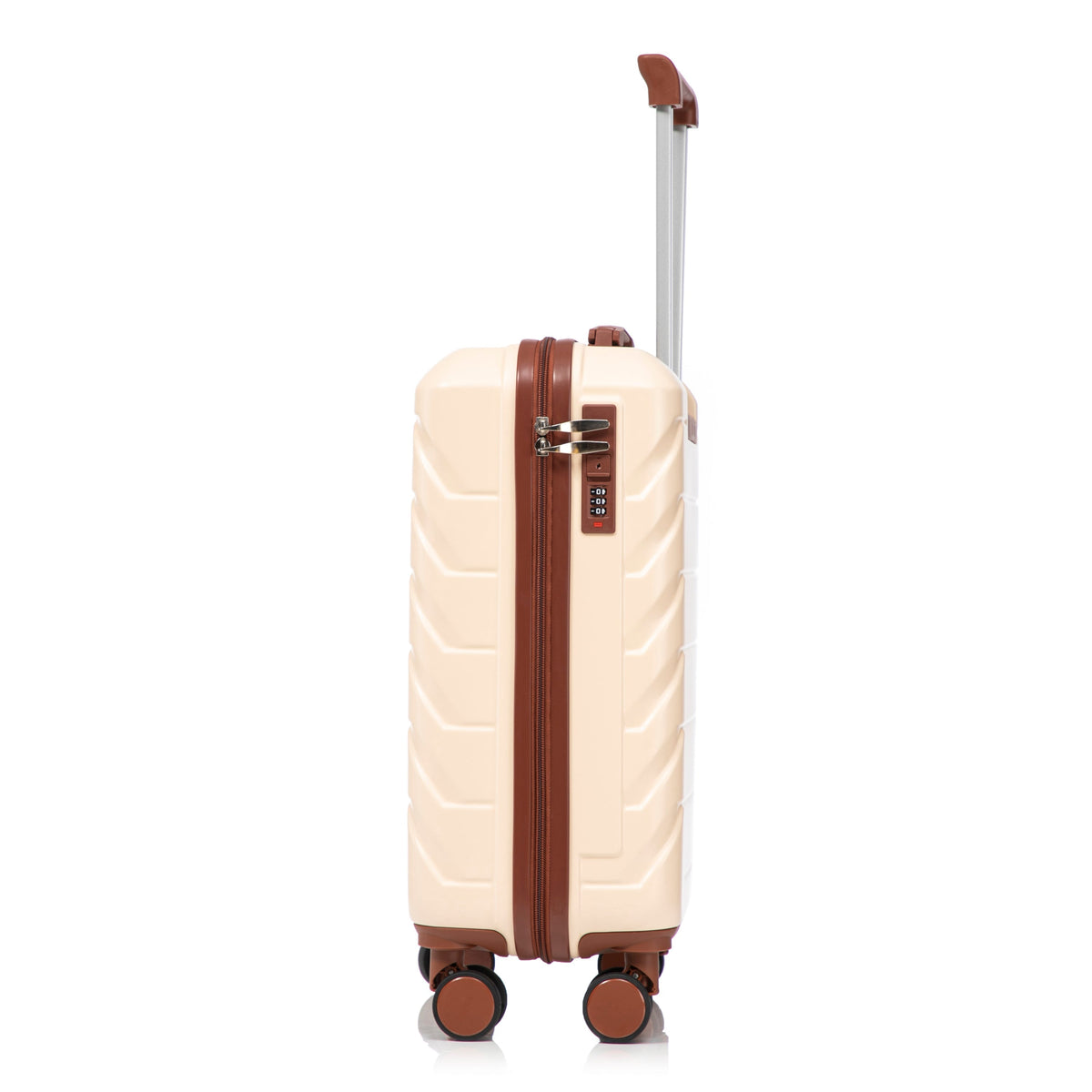 Beige 2-Piece Spinner Luggage Set with Hard Shell - Beige
