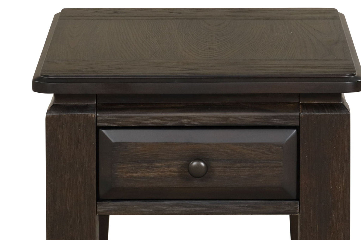 Traditional Table With Storage with Drawer - Dark Brown