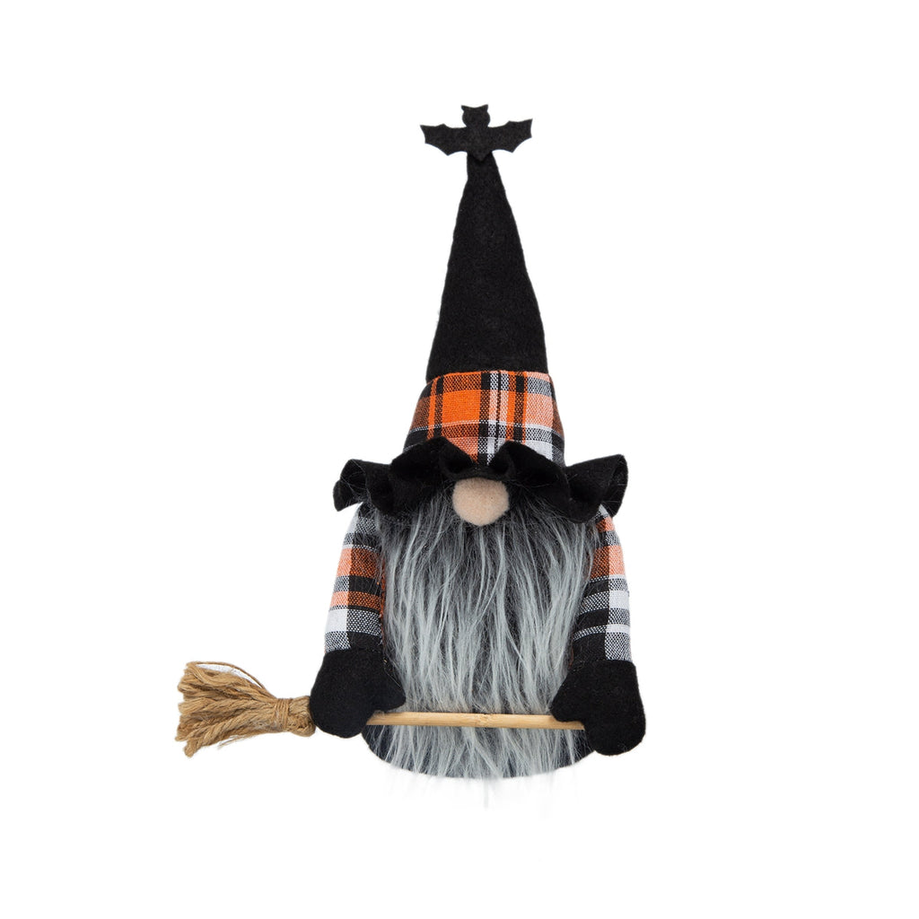 10.6"H Halloween Gnome Decor Set of 2 with Handcrafted Detail - Orange