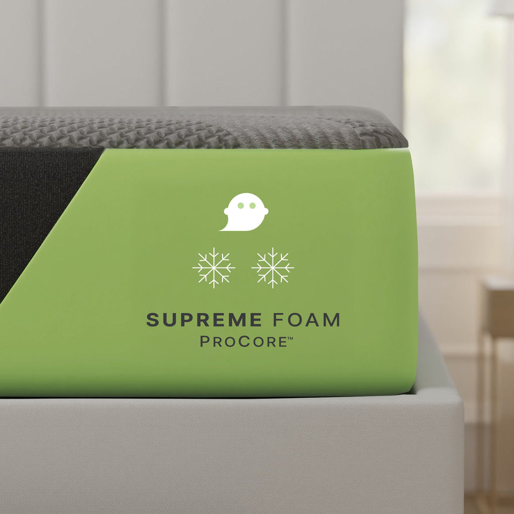 12" Foam Mattress with Procore Technology and Cooling Cover - Dark Gray