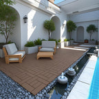 Interlocking Deck Tiles with Anti-Slip Surface - Dark Gray or Dark Brown