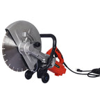 14" Electric Cut Off Saw with Water Line Attachment - Black / Silver