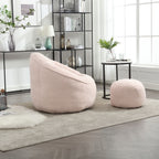 High Pressure Foam Bean Bag Sofa Chair with Footrest – Multiple Colors