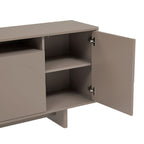 Sideboard With Adjustable Shelves and Soft Close Doors - White, Light Brown, Green