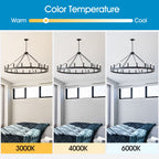 Matte Black Wagon Wheel Chandelier with 18 Lights – 53.15-Inch