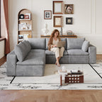 Cloud Sofa with Removable Cushion - Corduroy Fabric