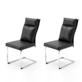 Modern Dining Chair Set with Soft Cushion Backrest - Black or White