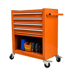Multifunctional 4-Drawer Tool Cart with Wheels - Blue or Orange