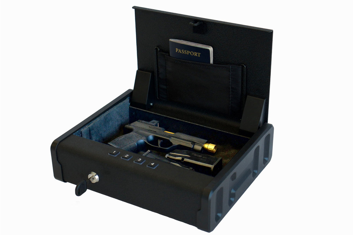 Portable Quick Access Safe with Steel Construction - Matte Black