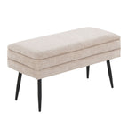 Contemporary Storage Bench with Removable Lid - Light Brown or Dark Brown