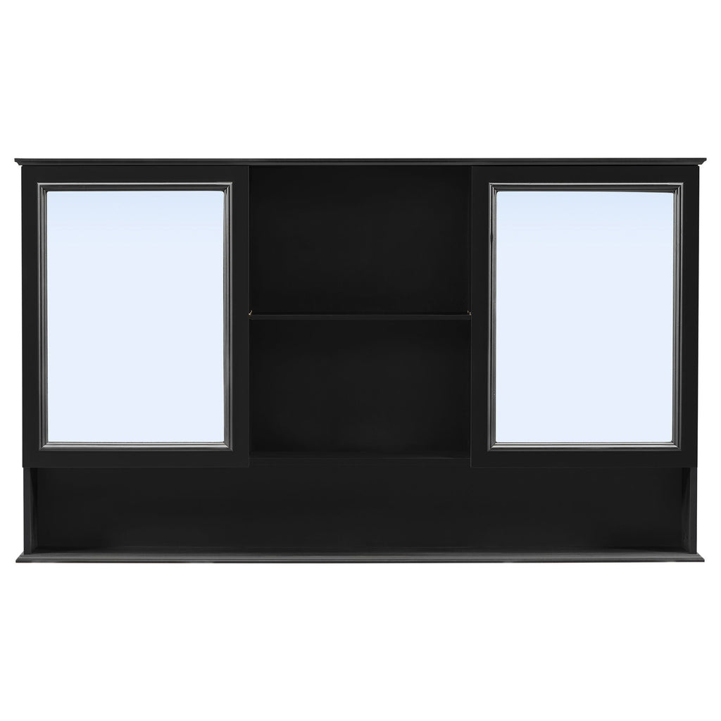 Double Sink Bathroom Vanity Set with Wall Mount Mirror Cabinet