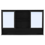 Double Sink Bathroom Vanity Set with Wall Mount Mirror Cabinet