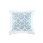 5 Piece Ruffled Comforter Set with Embroidered Decorative Pillow - White