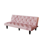 Sofa Bed With Adjustable Backrest with Premium Fabric – Black or Pink