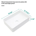 Modern Ceramic Vessel Bathroom Sink with Stain Resistance - White