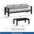 All-Weather Outdoor Patio Set with Thick Cushions - Multiple Colors