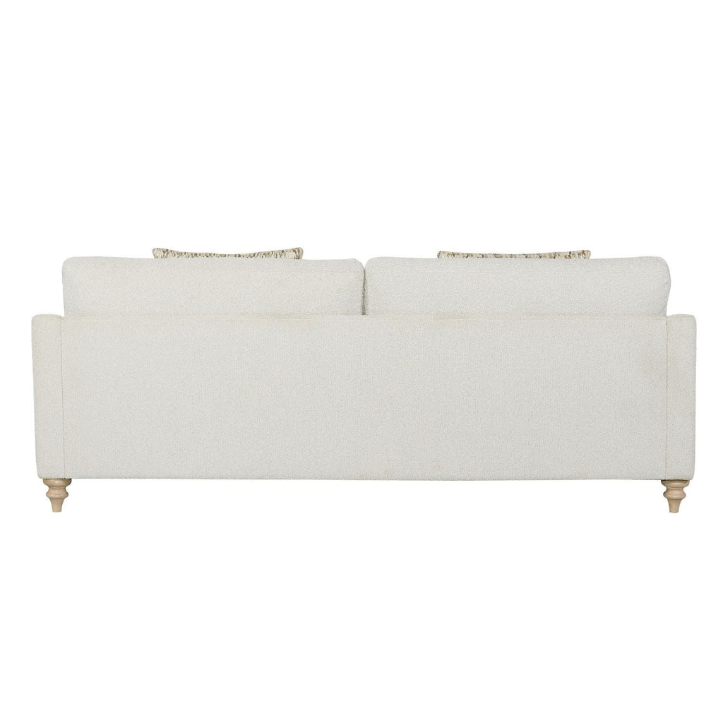 Off White Sofa Single with Reversible Cushion and 2 Pillows