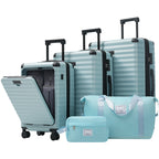 Deluxe 5-Piece Hard-Side Luggage Set with USB and TSA Locks - Multiple Colors
