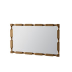 Gold Bamboo-Style Rectangular Wall Mirror