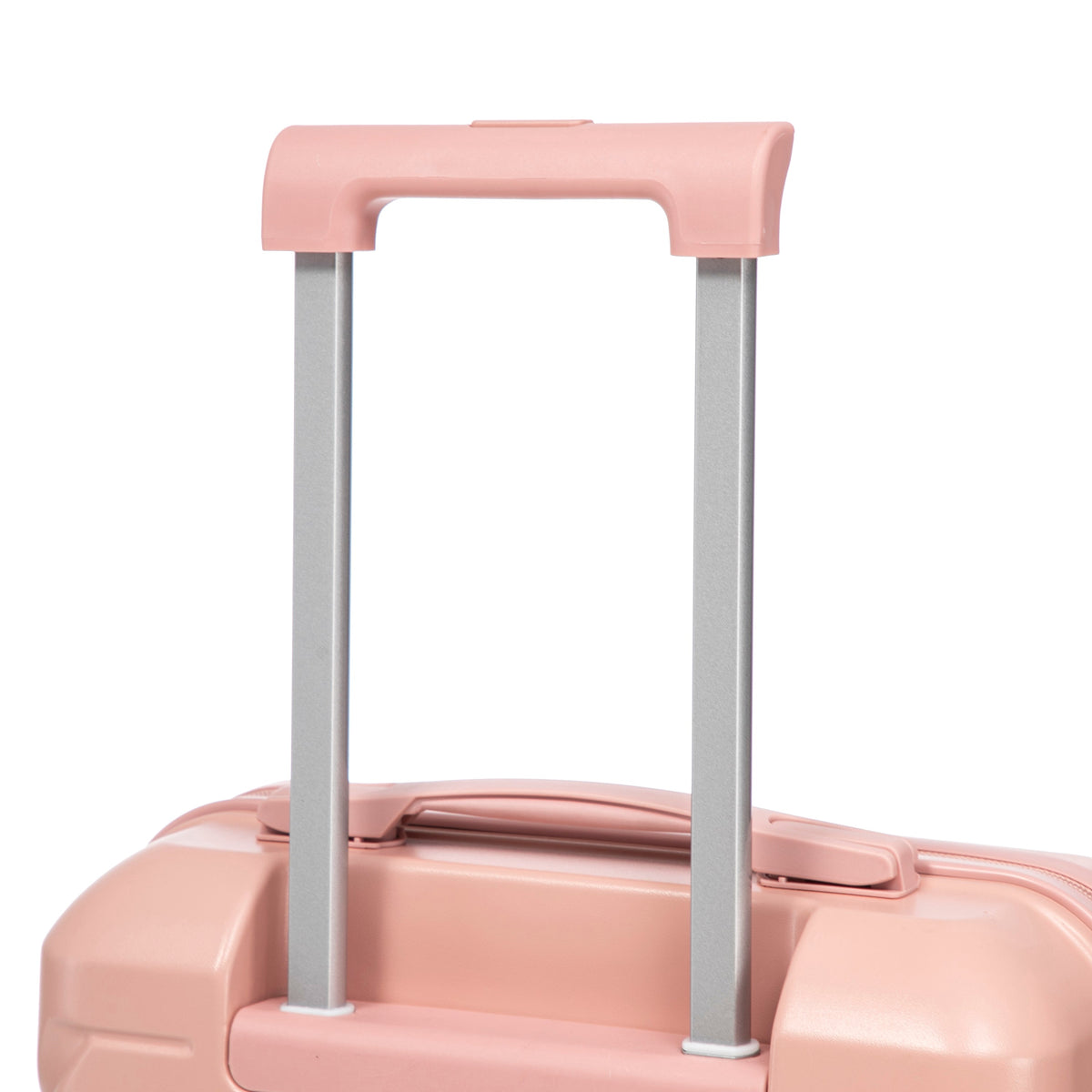 ABS 2-Piece Luggage Set with Spinner Wheels and Combination Lock - Pink