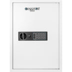 White Digital Keypad Wall Safe Key Cabinet with Secure Steel Construction