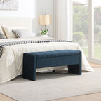 Modern Upholstered Large Bed End Bench with Hidden Storage - Multiple Colors