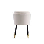 Modern Dining Chair with Solid Wood Frame and Wave Stitching - Multiple Colors