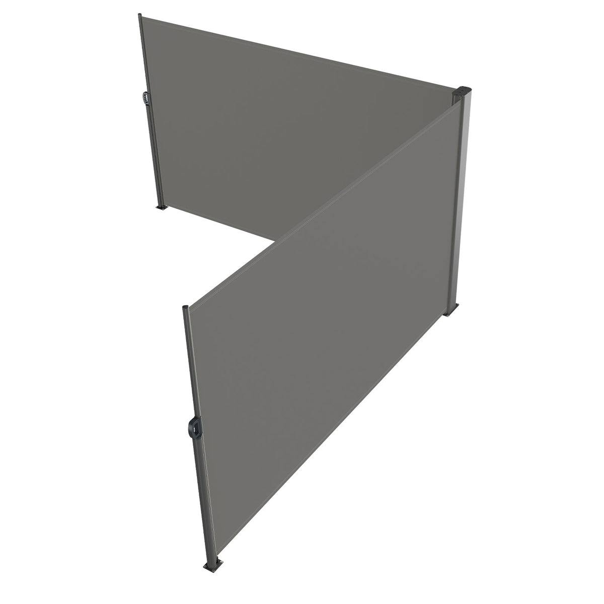 Retractable Side Awning 71" x 236" with Aluminum Frame - Grey