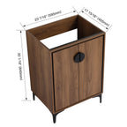 Modern Bathroom Vanity Cabinet with Soft Closing Doors - Dark Brown