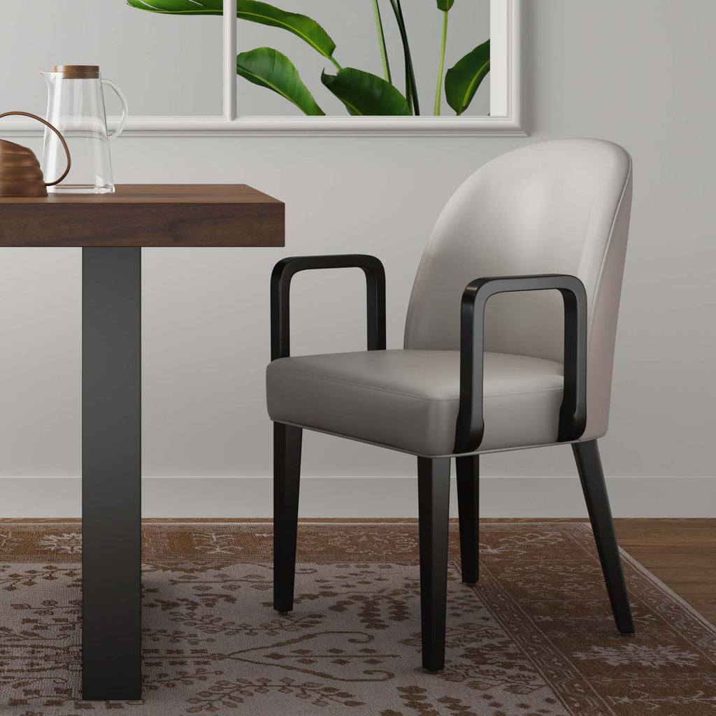 Upholstered Armchair with Solid Beech Wood Frame - Blue or Gray